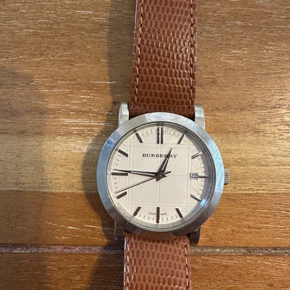 Burberry Silver and Brown Watch